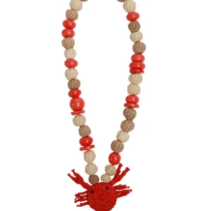 Collana Girocollo con Granchio in Rafia