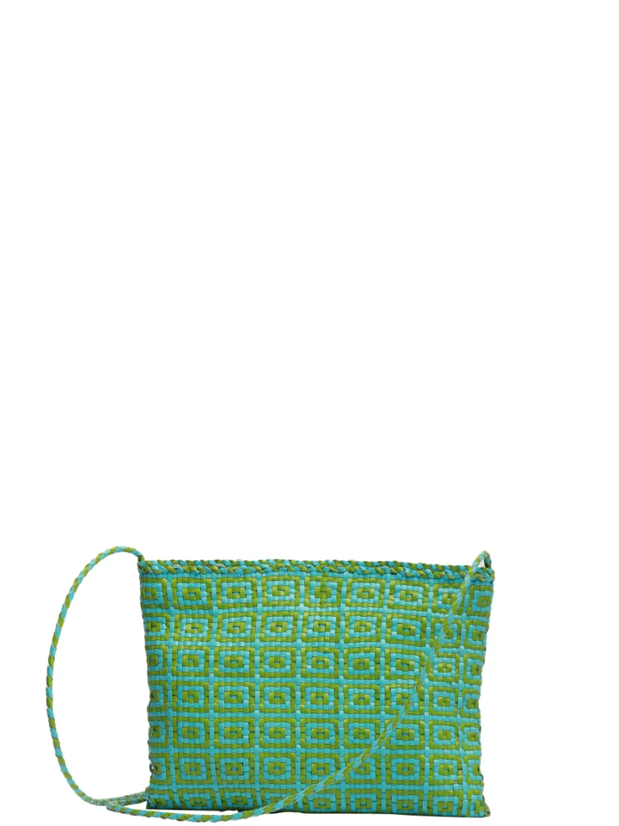 Borsa Pochette Parimula con Tracolla Verde e Celeste - immagine 4