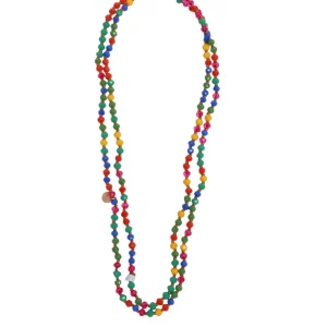 Collana Lunga con Perline Multicolor