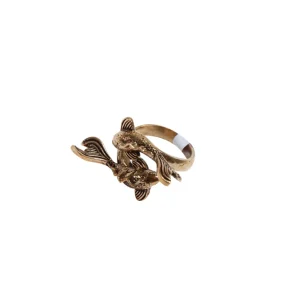 Anello in Ottone con Pesci Opposti