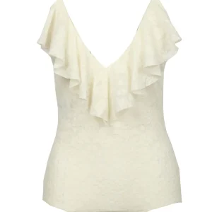 Body in Pizzo Avorio con Ruches