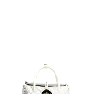 Borsa a Mano Dotta Baby in Pelle Amoretto Bianca